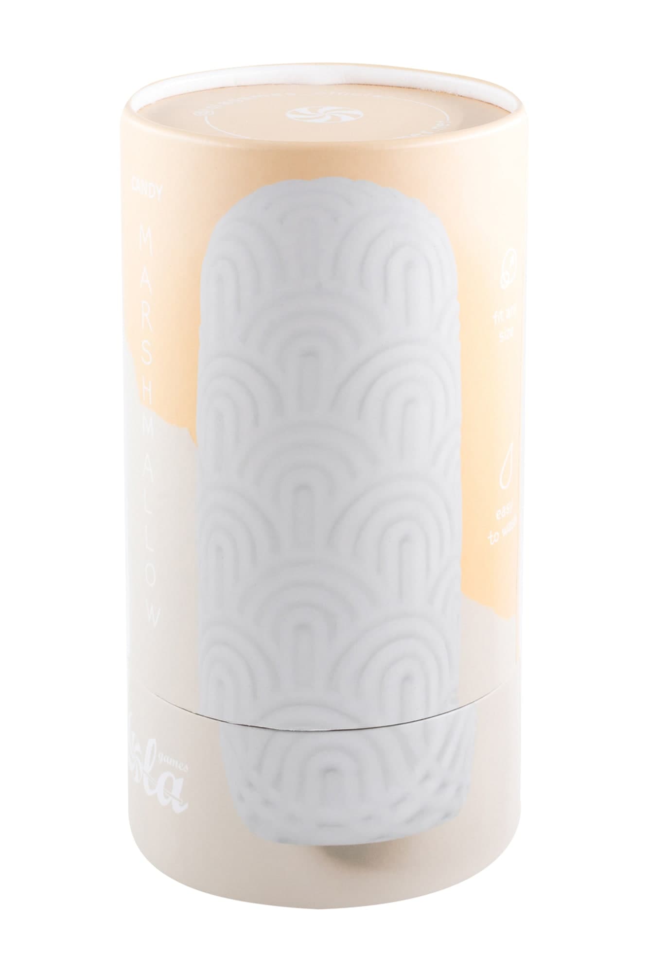 Masturbatore uomo TPE texture interna morbido elastico bianco 14 cm - 2