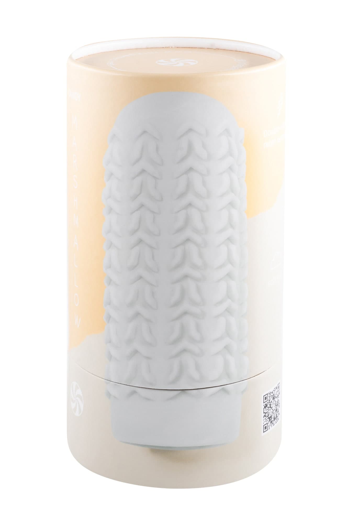 Masturbatore uomo TPE texture interna morbido elastico bianco 14 cm - 3
