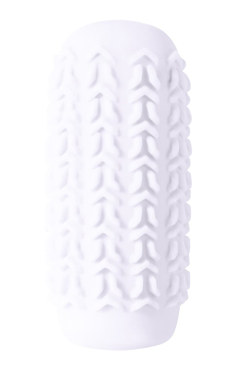Masturbatore uomo TPE texture interna morbido elastico bianco 14 cm - 5