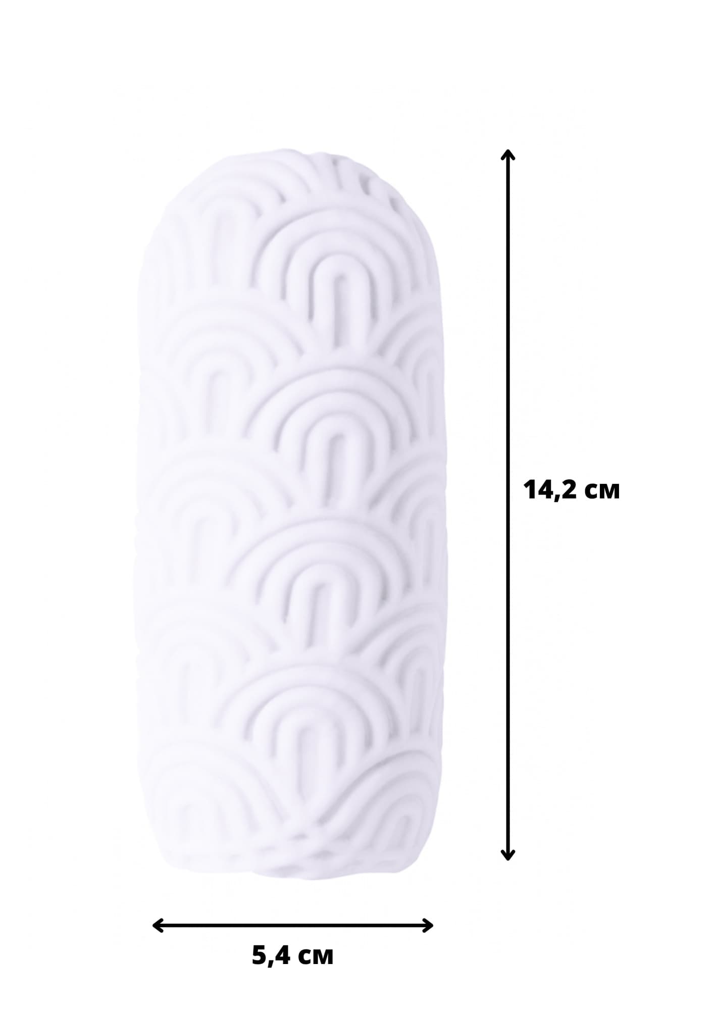 Masturbatore uomo TPE texture interna morbido elastico bianco 14 cm - 6