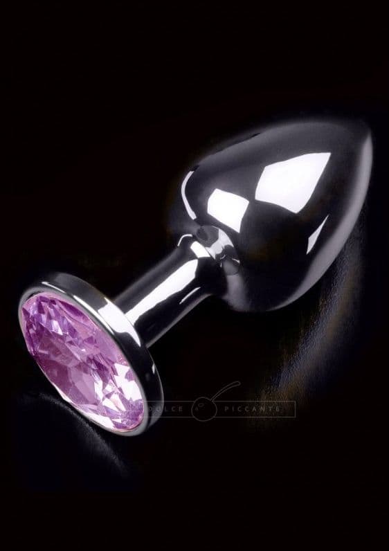 Plug anale Dolce Piccante Jewellery Small acciaio 7,5 cm gemma viola - 2