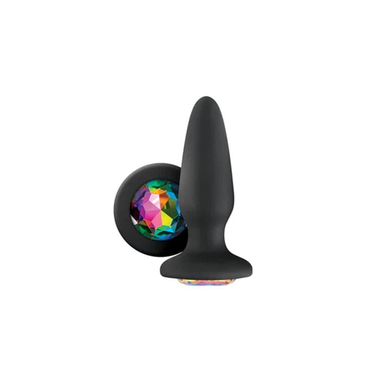 Plug anale NS Novelties Glams Rainbow Gem silicone 10,4 cm base svasata - 2