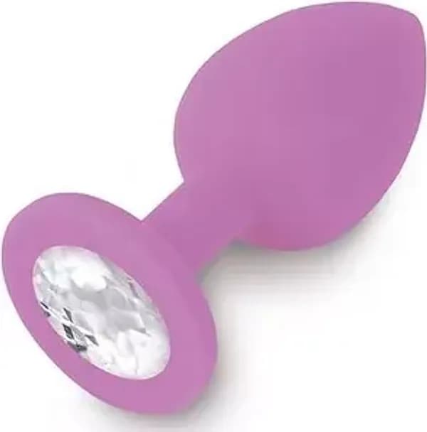 Plug anale Dolce Piccante Jewellery silicone Small 7,5 cm gemma viola unisex - 2