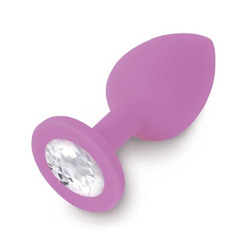 Plug anale Dolce Piccante Jewellery silicone Small 7,5 cm gemma viola unisex - 3