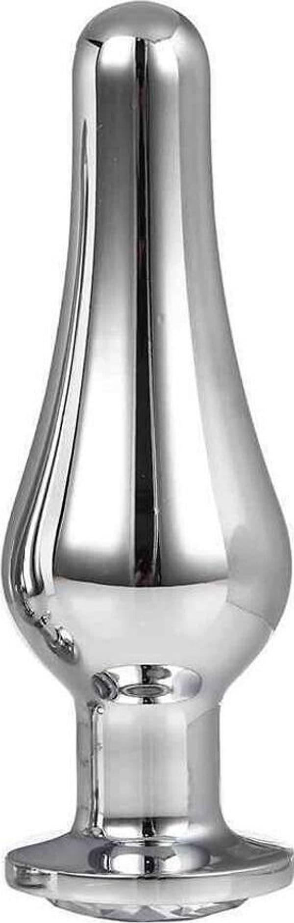 Plug anale Dream Toys Gleaming Love Large alluminio 9,5 cm gemma argento unisex - 3