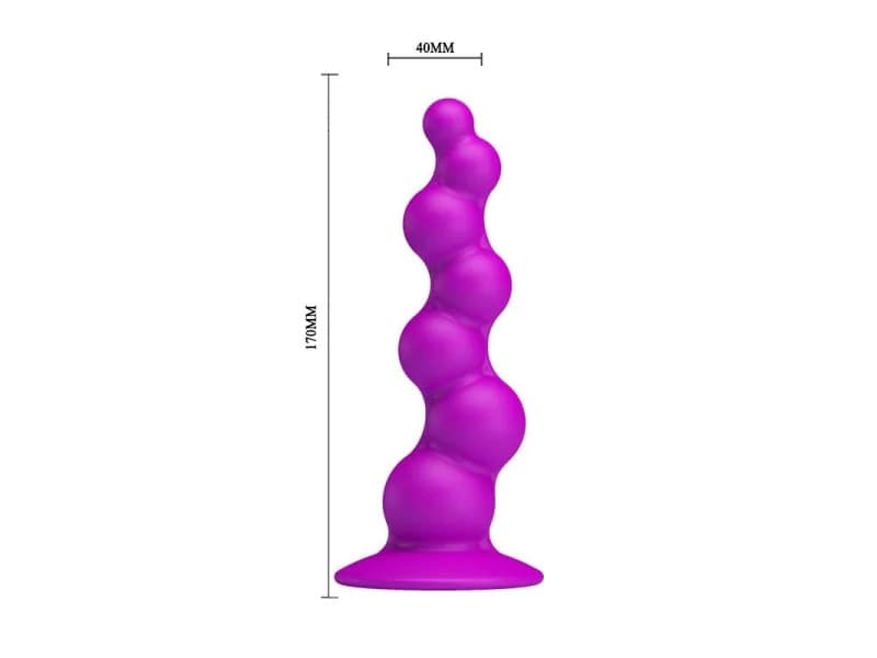 Plug anale Pretty Love Sturdy Dongwith silicone 15 cm ventosa forte viola unisex - 8
