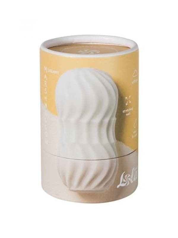 Masturbatore Lola Games Marshmallow Dreamy White TPE 8 cm compatto uomo bianco - 5