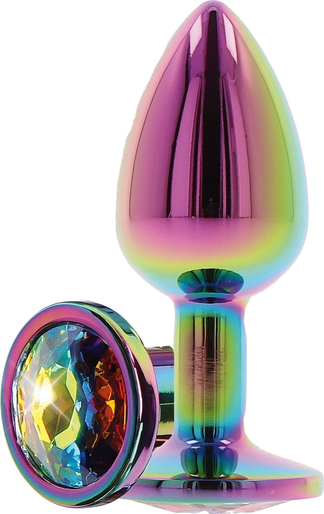 Plug anale ToyJoy Twilight Booty Jewel Large alluminio 9,5 cm rainbow unisex - 2