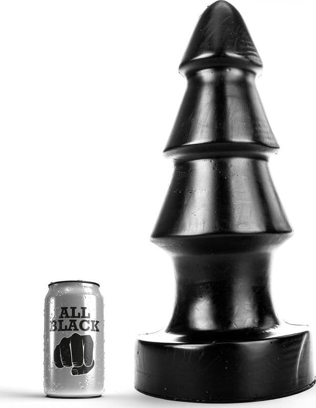 Plug gigante 4XL  per fisting dilatatore Albero di Natale All Black 40 cm PVC nero 14 cm 4,6 kg - 2