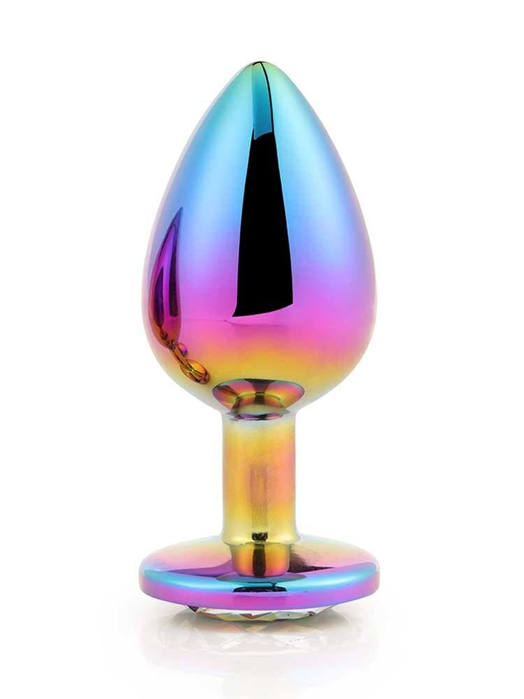 Plug anale Dream Toys Gleaming Love L 9,5 cm alluminio multicolore gemma - 3