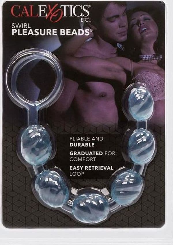 Palline anali CalExotics Swirl Pleasure Beads 20 cm PVC azzurro unisex - 6