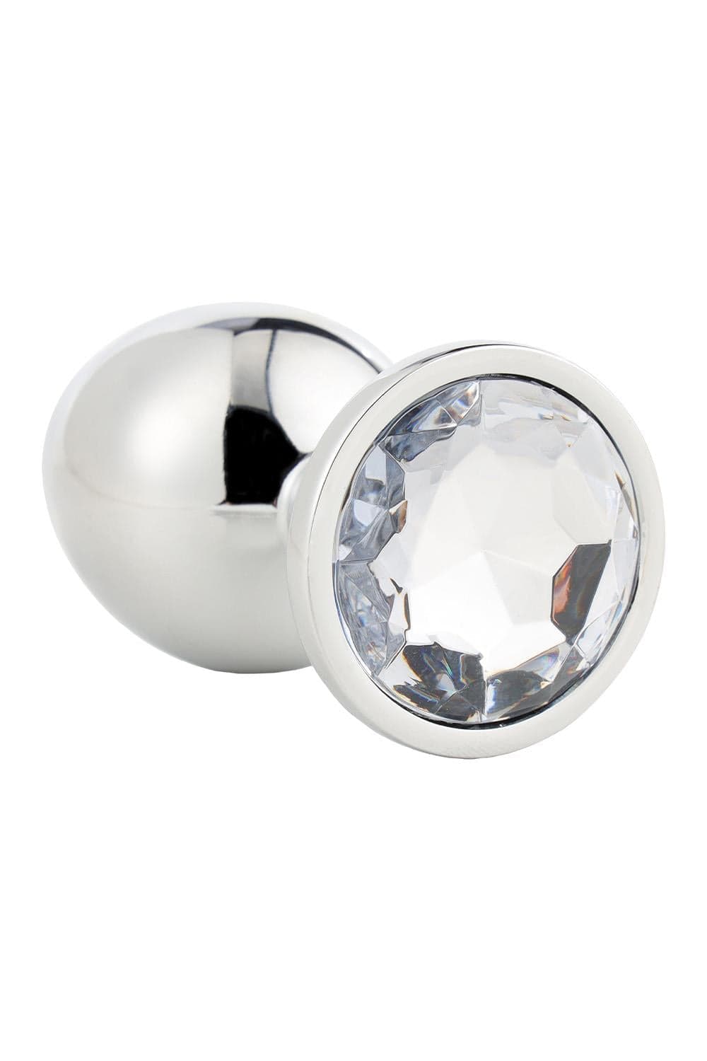 Plug anale Dreamtoys Gleaming Love Silver Medium alluminio gemma 8,3 cm unisex - 5