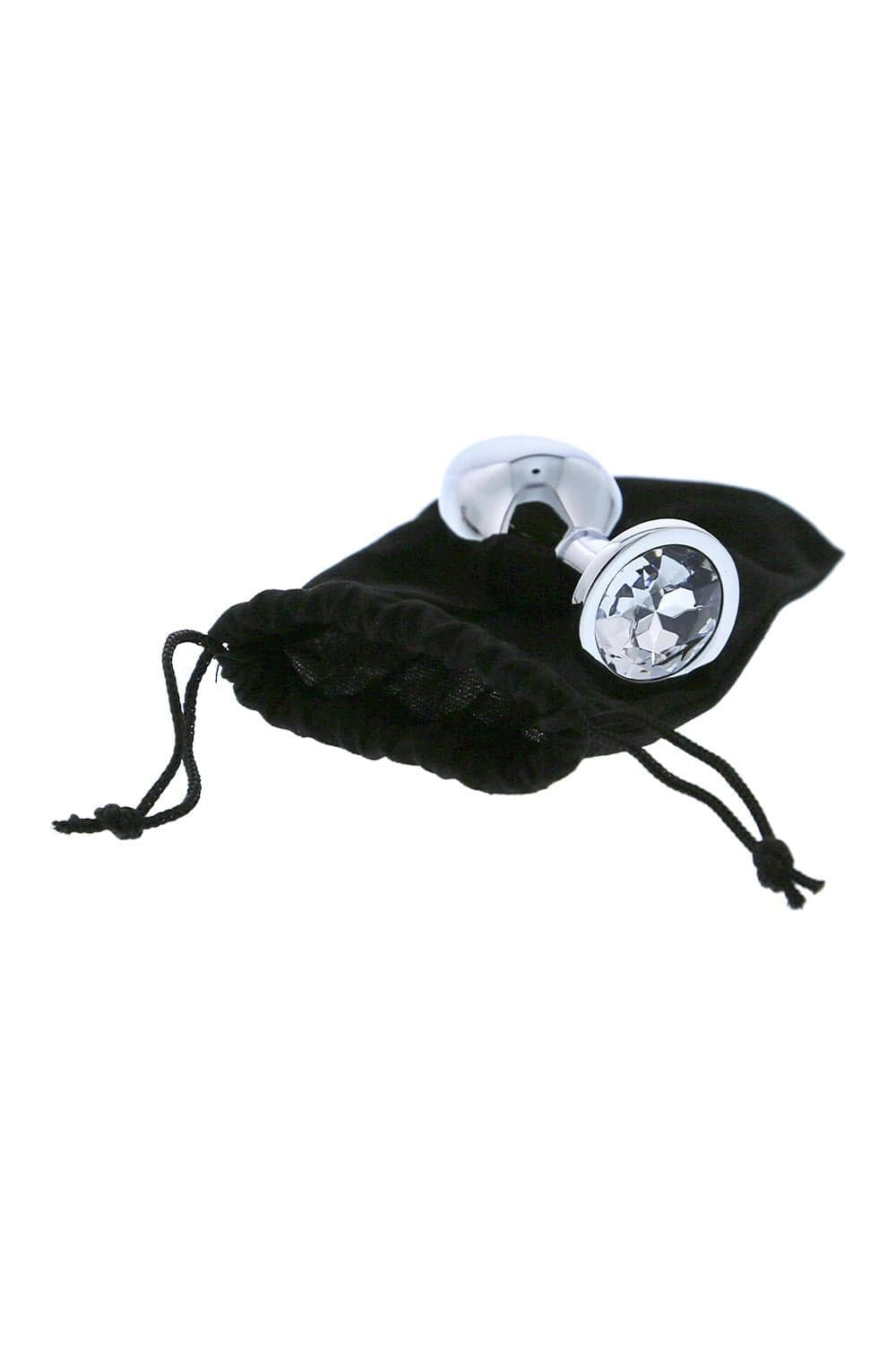 Plug anale Dreamtoys Gleaming Love Silver Medium alluminio gemma 8,3 cm unisex - 7