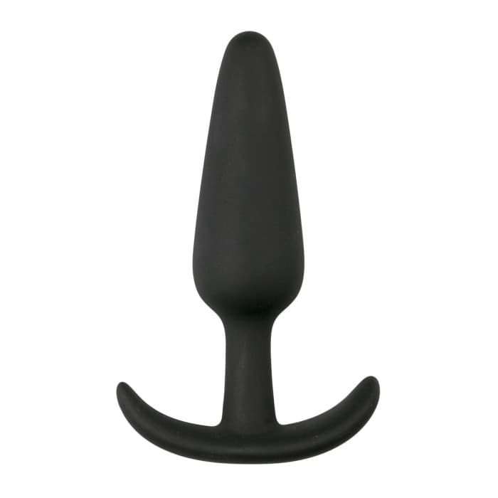 Plug anale EasyToys Anchor S silicone nero 8 cm piccolo base sicura unisex - 2