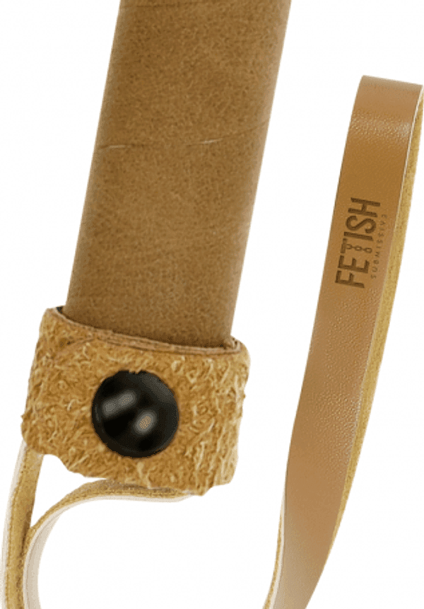 Flogger BDSM Fetish Submissive Origin pelle vegan cammello 28 cm morbido unisex - 4