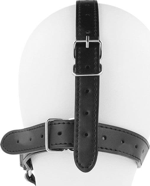 Gag BDSM OHMAMA Spider Head Harness metallo cinturini regolabili nero unisex - 2