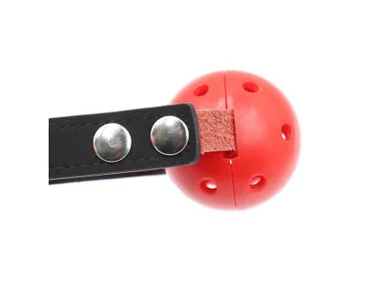 Morso BDSM Fetish Addict Ball Gag rosso traspirante regolabile lucchetto chiave - 5