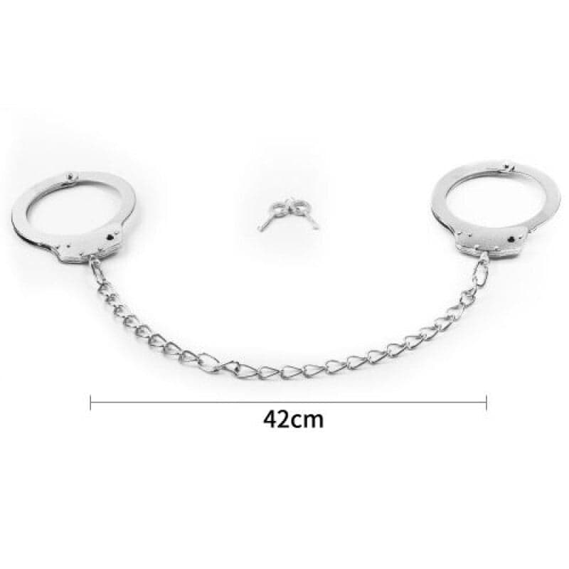 Manette Caviglie BDSM Lovetoy Metal Leg Cuffs metallo 2 chiavi sgancio rapido - 2