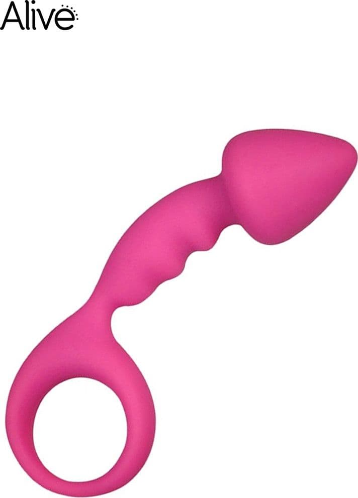 Plug anale Alive Budy silicone medicale 13 cm ergonomico waterproof con anello di presa - 2