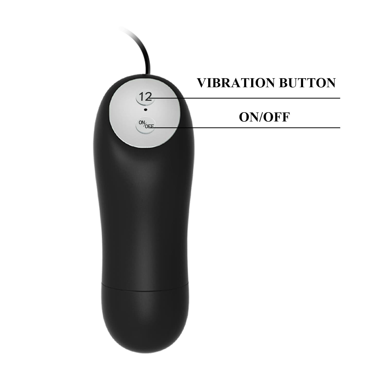 Plug anale vibrante Pretty Love 10 cm silicone waterproof 12 funzioni con telecomando - 6