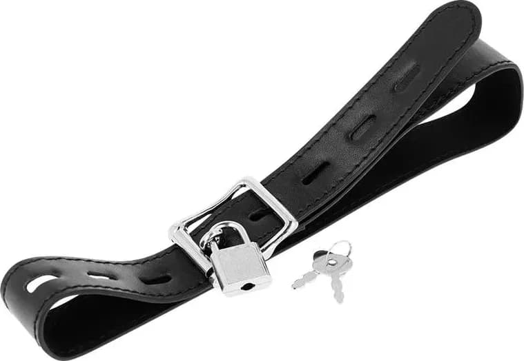 Gag BDSM OHMAMA con dildo 10 cm nero cinturini regolabili fetish mouth gag - 5