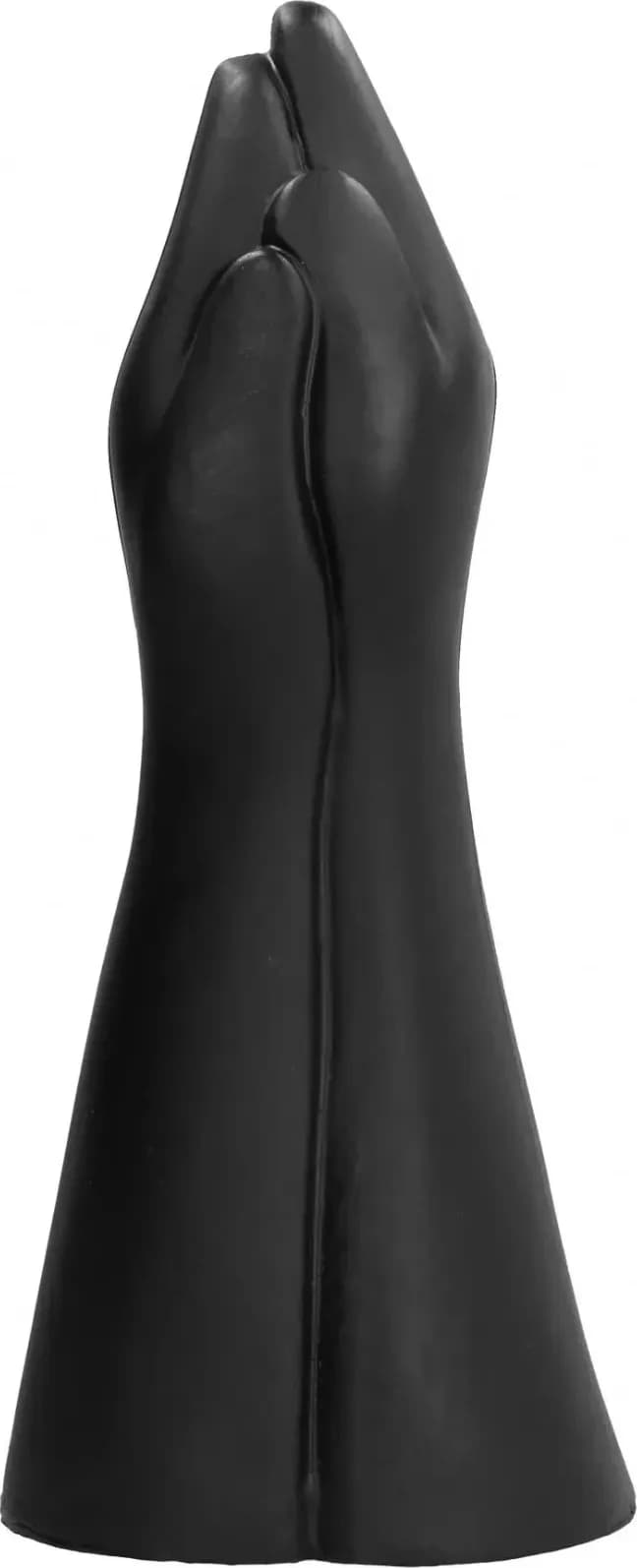 Plug anale XXL 39 cm mani congiunte PVC nero extreme base larga ALL BLACK AB59 - 3
