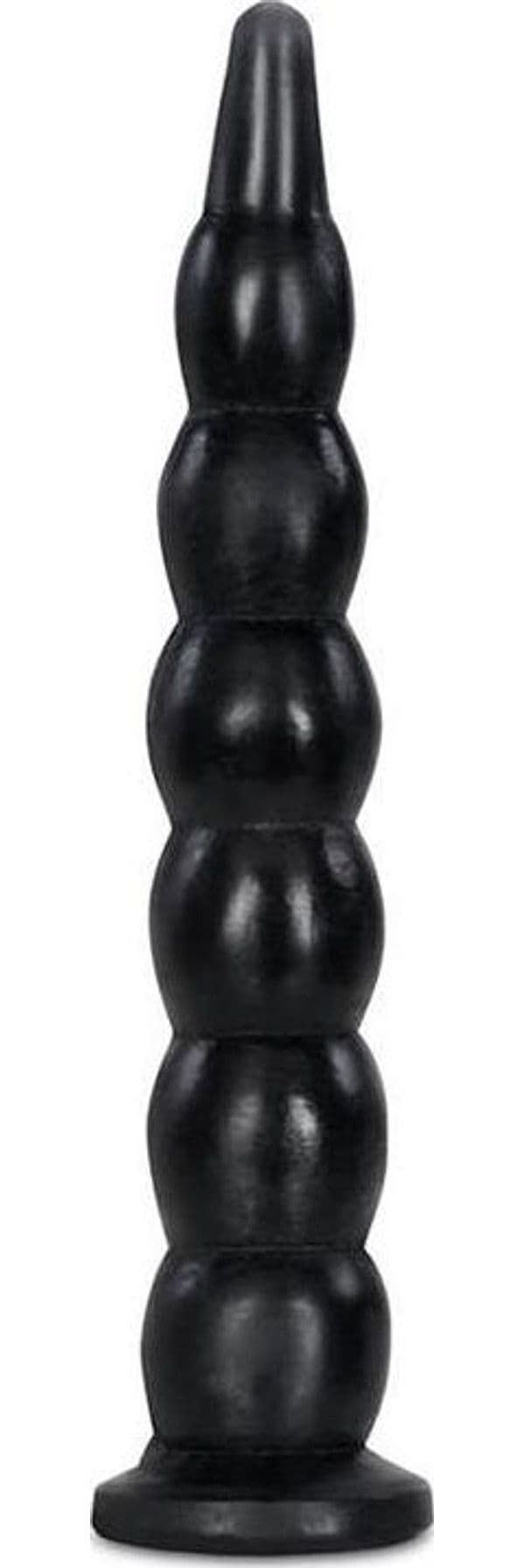 Plug anale XXL 43 cm a sfere 9,5 cm nero 1,3 kg base larga sex toy - 2