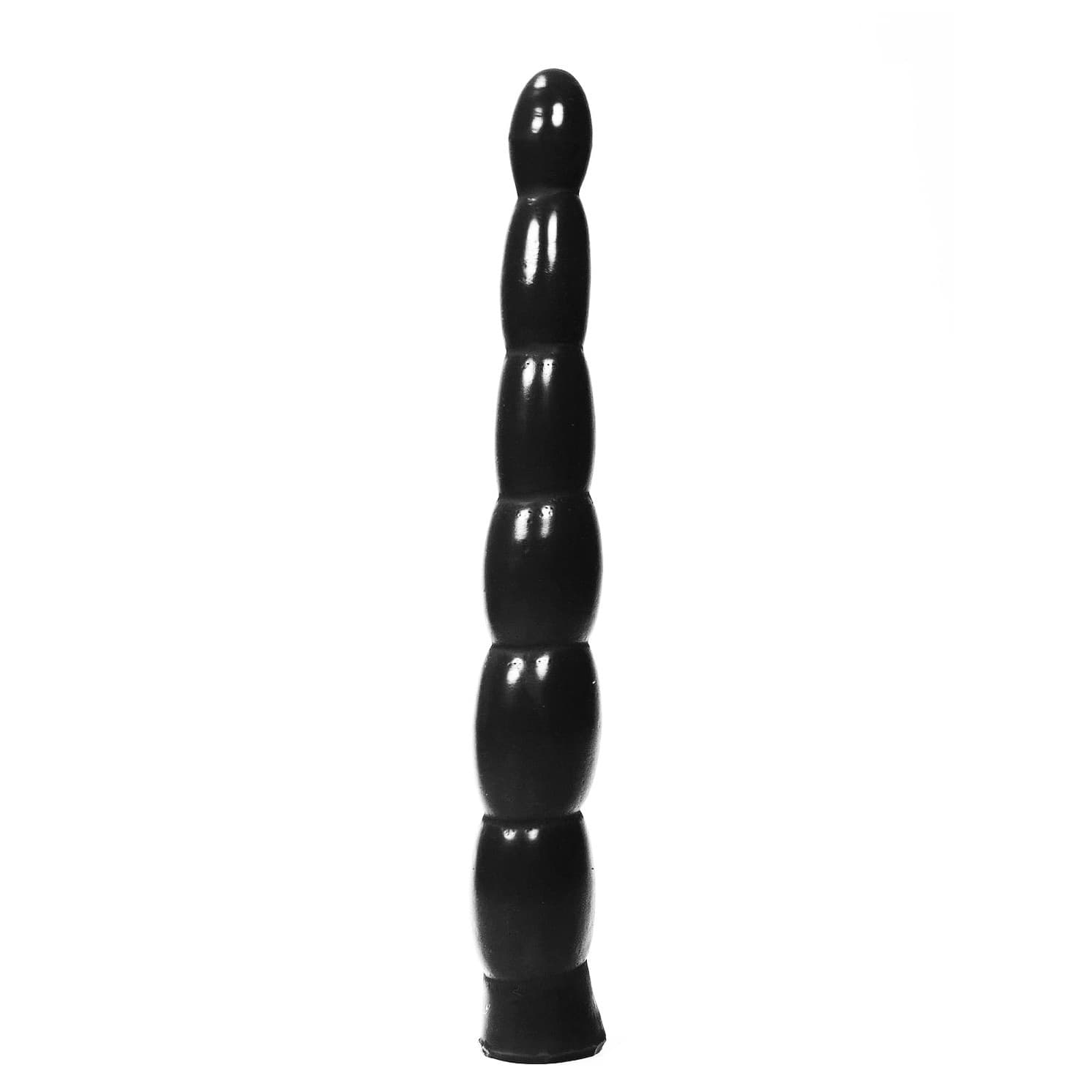 Plug anale XXL 31,5 cm 6 livelli 4,1 cm nero morbido flessibile sex toy - 7