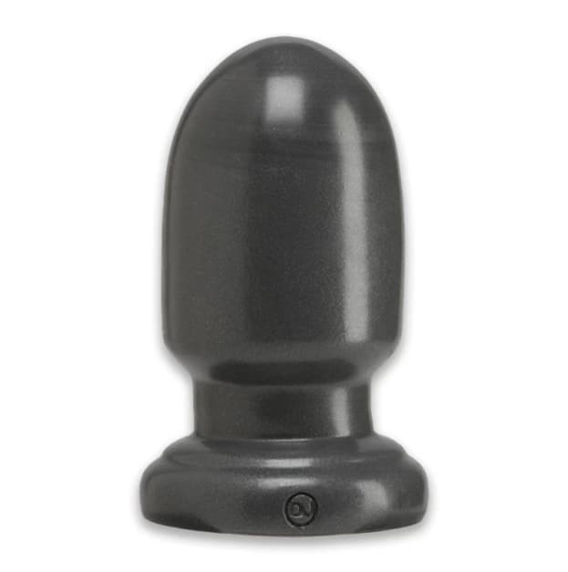 Plug anale grande 15,2 cm Ø 7,6 cm nero PVC base larga flessibile sex toy - 2
