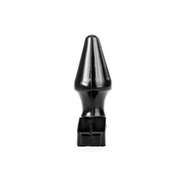 Plug anale 15,5 cm Ø 6 cm nero PVC liscio base larga senza ftalati sex toy - 2