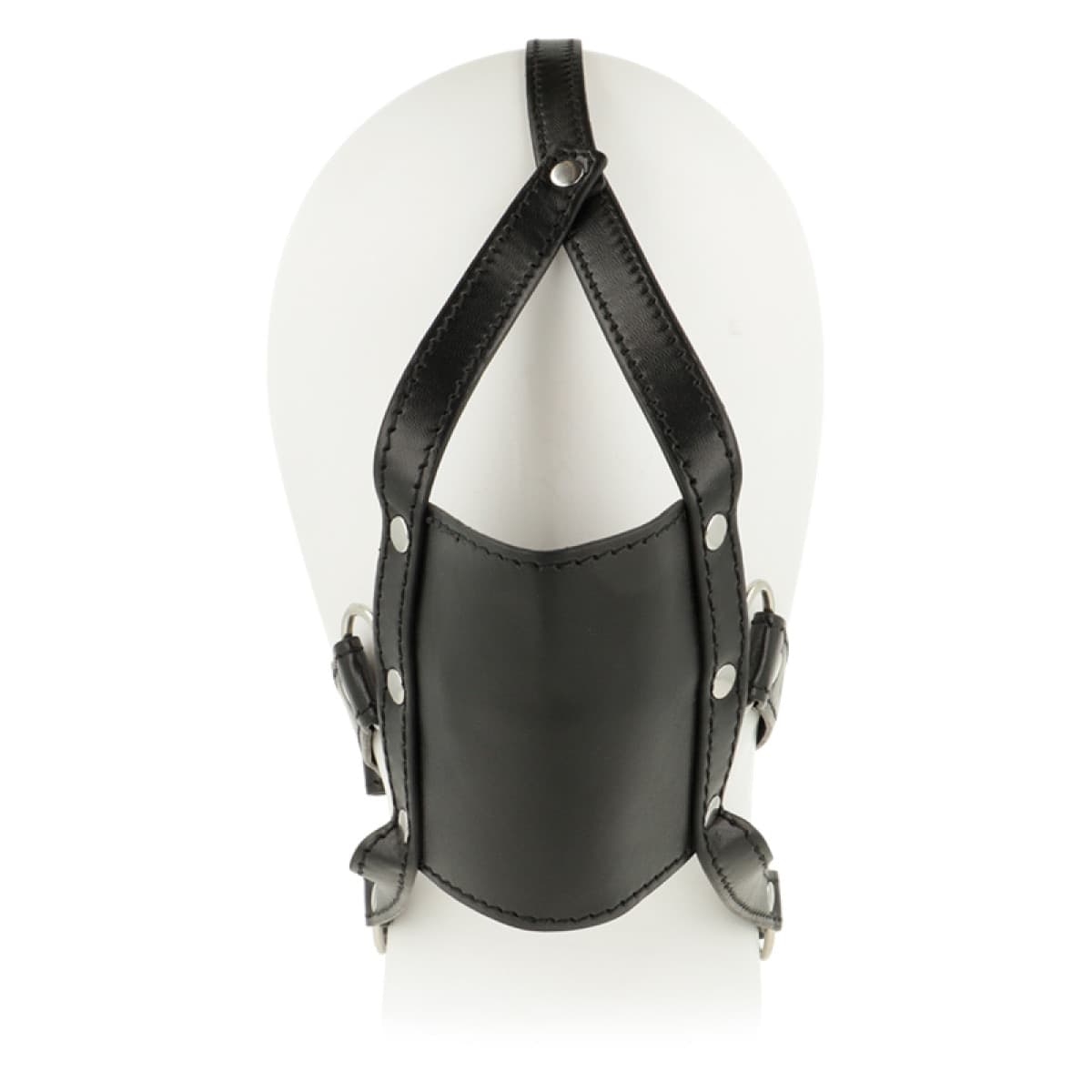 Gag BDSM OHMAMA harness testa museruola ball gag nero regolabile fetish - 2