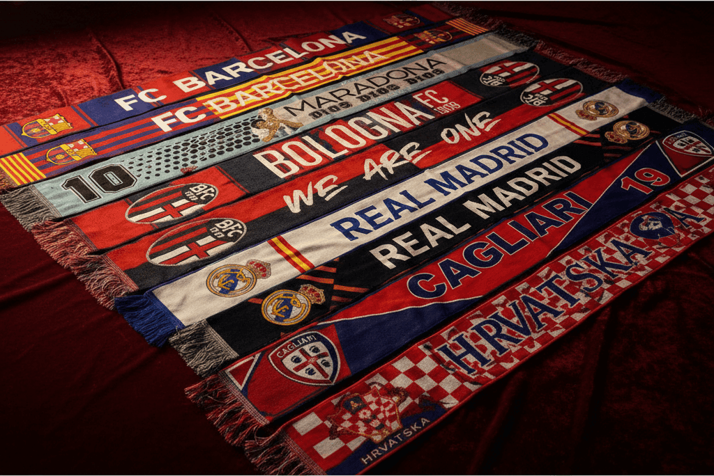 Kit sciarpe Real Madrid Barcellona Napoli Cagliari Croazia - 2