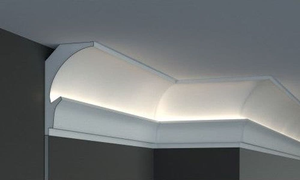 €15,00 a barra *** STOCK *** Pacco da 2 barre di cornice XPS  Con alloggio LED 150X90x1150 KD202 - 3