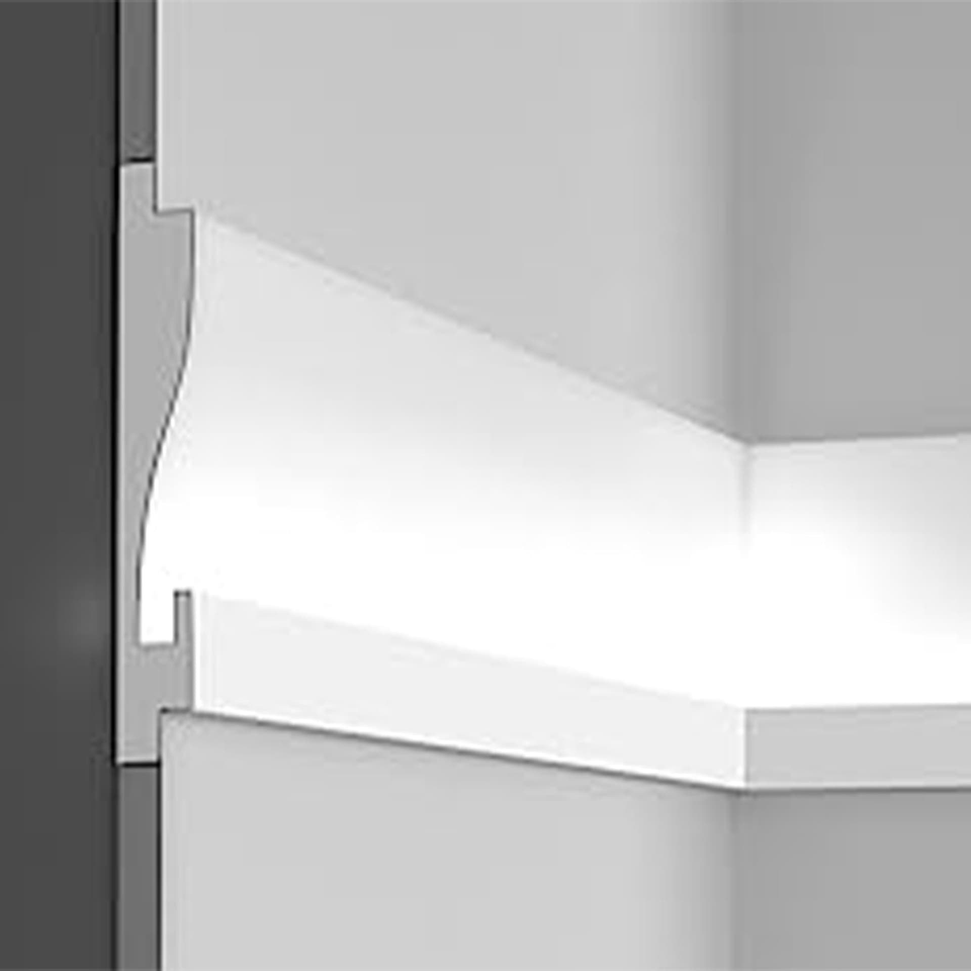 €9,99 a barra *** STOCK *** Pacco da 4 barre di cornice XPS  Con alloggio LED 25X180x1150 KD404 - 4