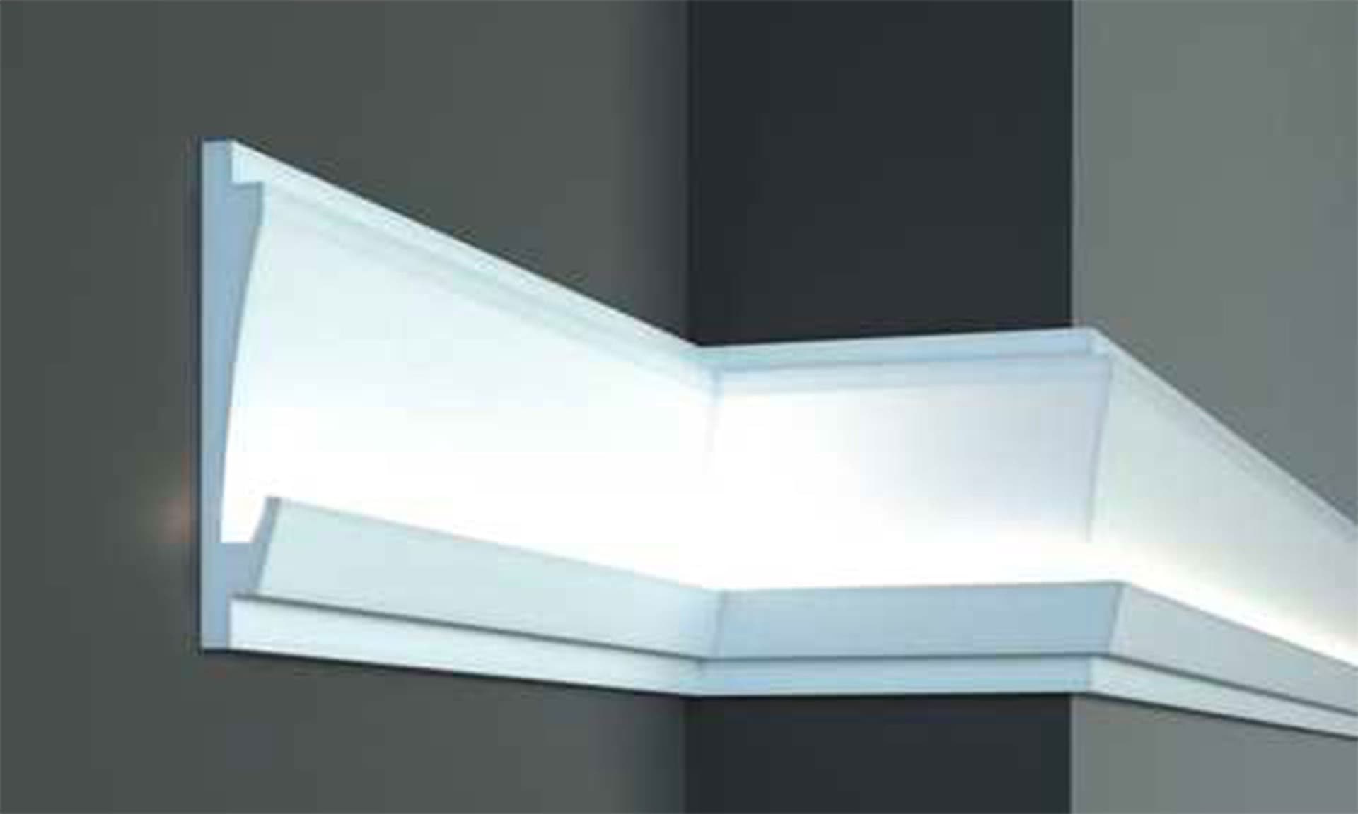 €9,99 a barra *** STOCK *** Pacco da 4 barre di cornice XPS  Con alloggio LED 25X180x1150 KD404 - 5