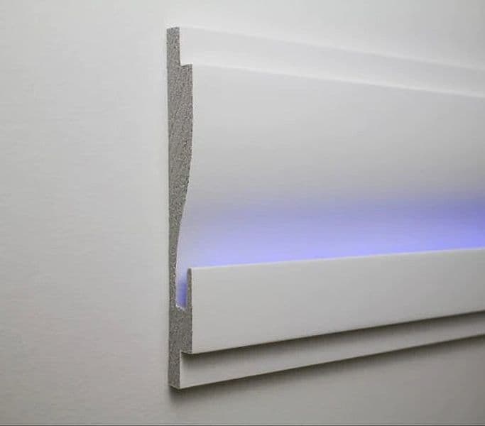 €9,99 a barra *** STOCK *** Pacco da 4 barre di cornice XPS  Con alloggio LED 25X180x1150 KD404 - 8