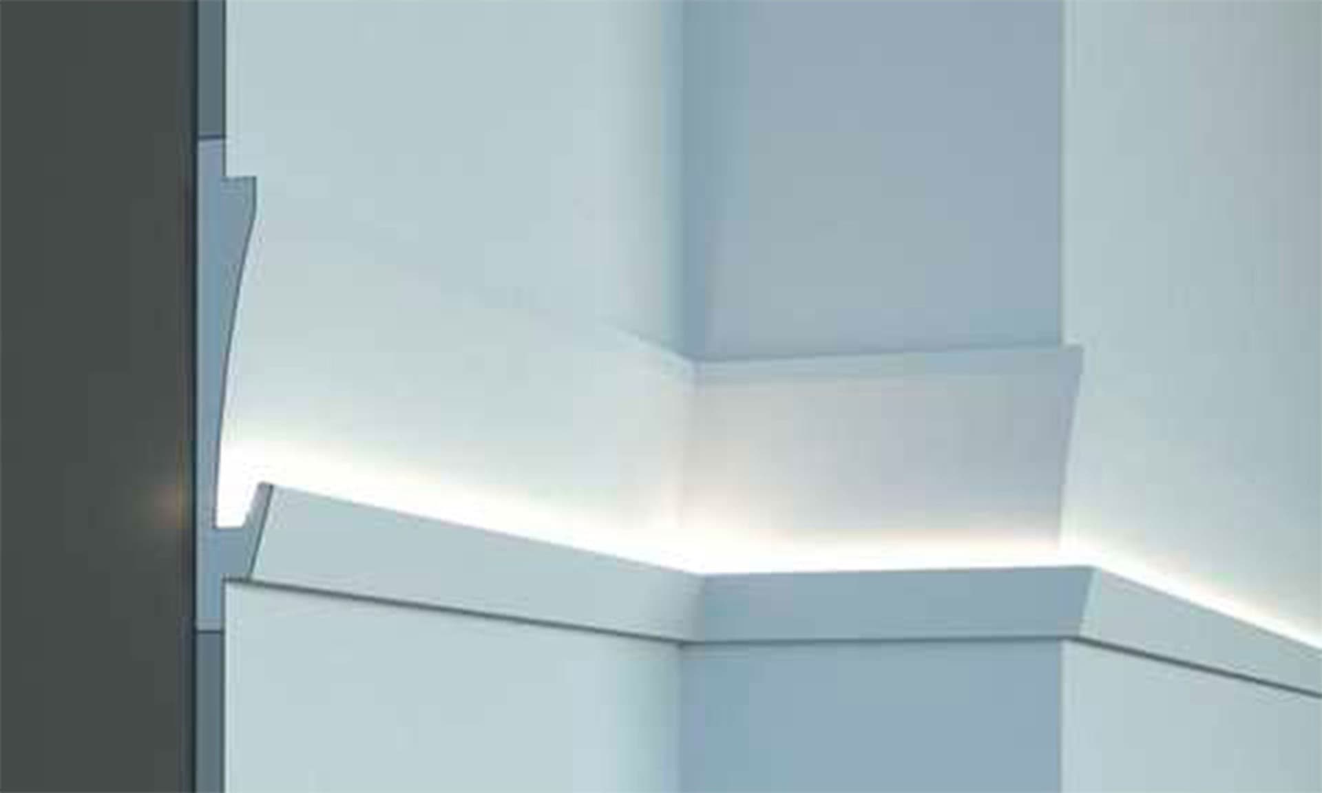 €9,99 a barra *** STOCK *** Pacco da 4 barre di cornice XPS  Con alloggio LED 25X180x1150 KD404 - 10