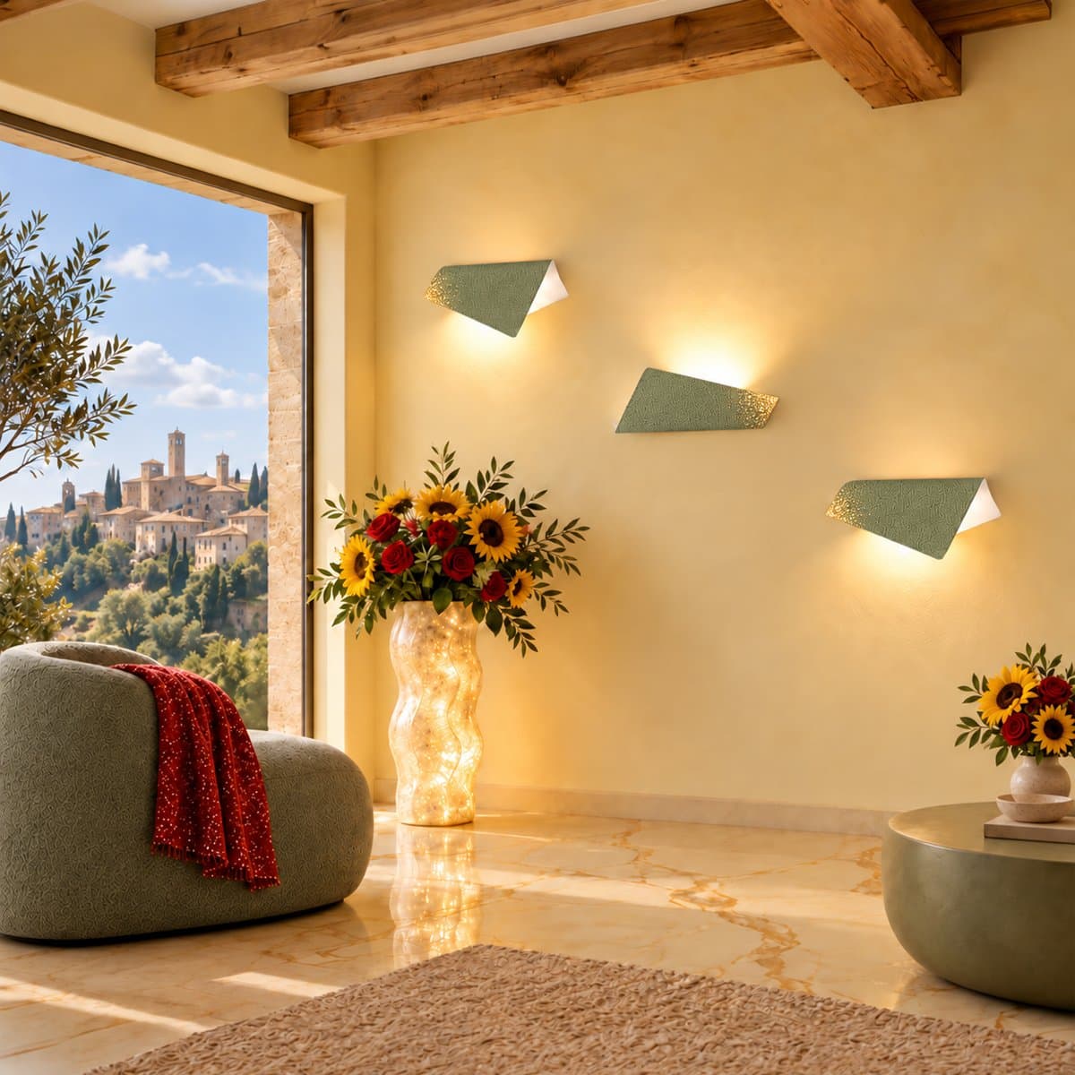 Applique led Promoluce FOLIUM A37 WL LED CCT 1532LM metallo bianco effetto muro verniciabile monoemissione - 3