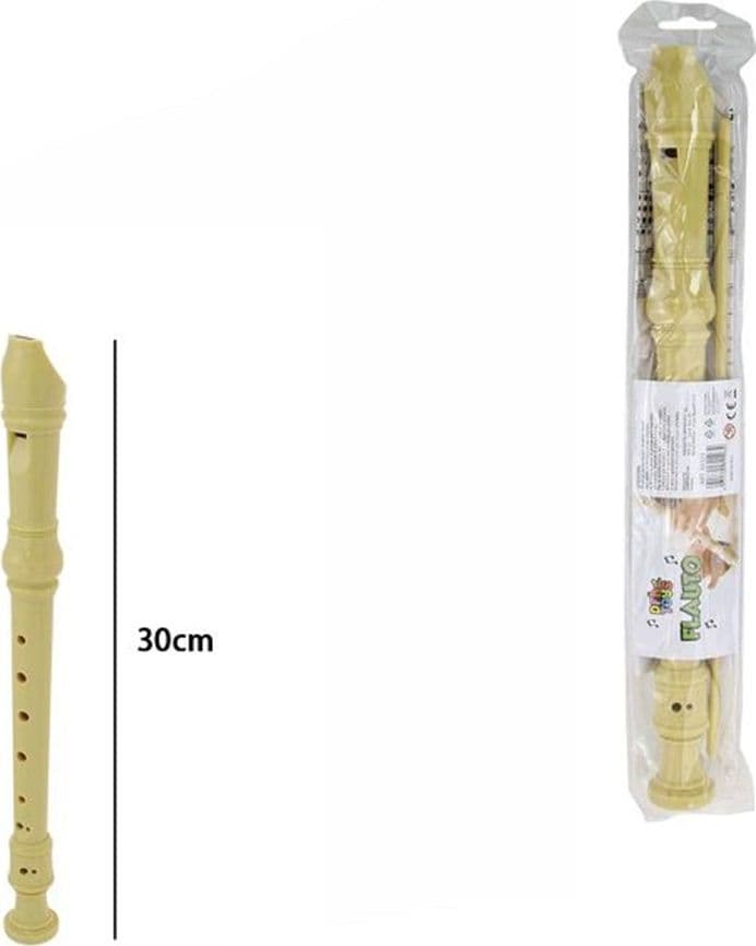 FLAUTO DOLCE SOPRANO CON BASTONCINO PULIZIA STILE TEDESCO SCOLASTICO DIDATTICO 30CM 31523 - 2