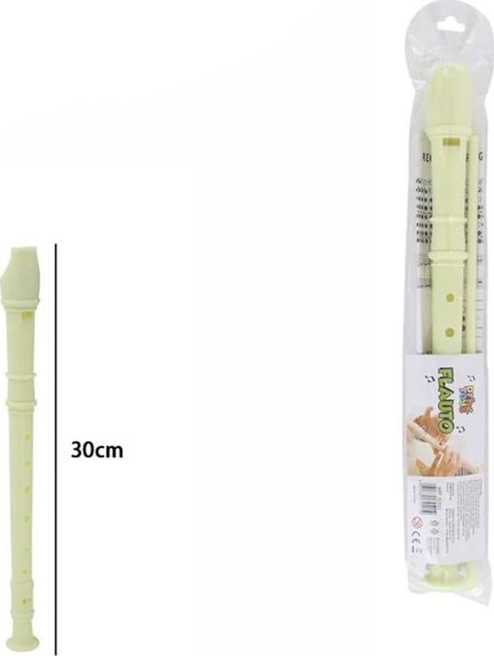 FLAUTO GIOCO PER BAMBINI SCUOLA DRITTO DOLCE SOPRANO DITEGGIATURA TEDESCA DA 30 CM 31521 - 2
