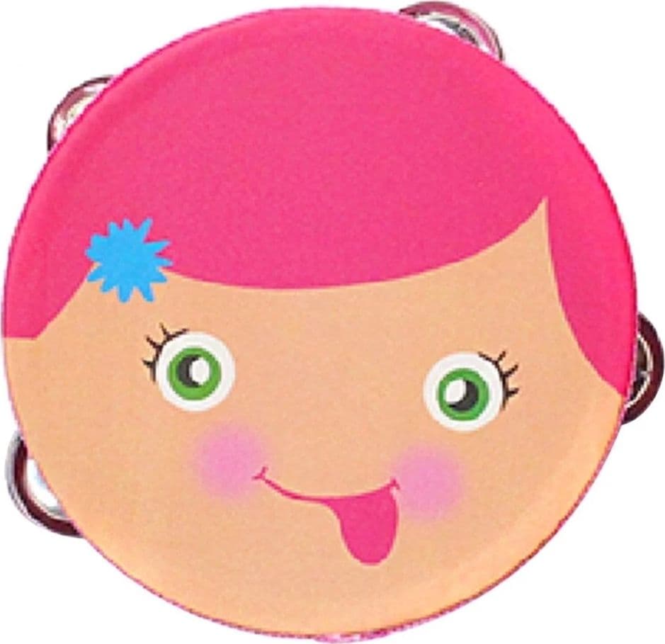 TAMBURO A MANO TAMBURELLO GIOCATTOLO MUSICALE IN LEGNO DECORATO PER BAMBINI 15CM 52274 - 10