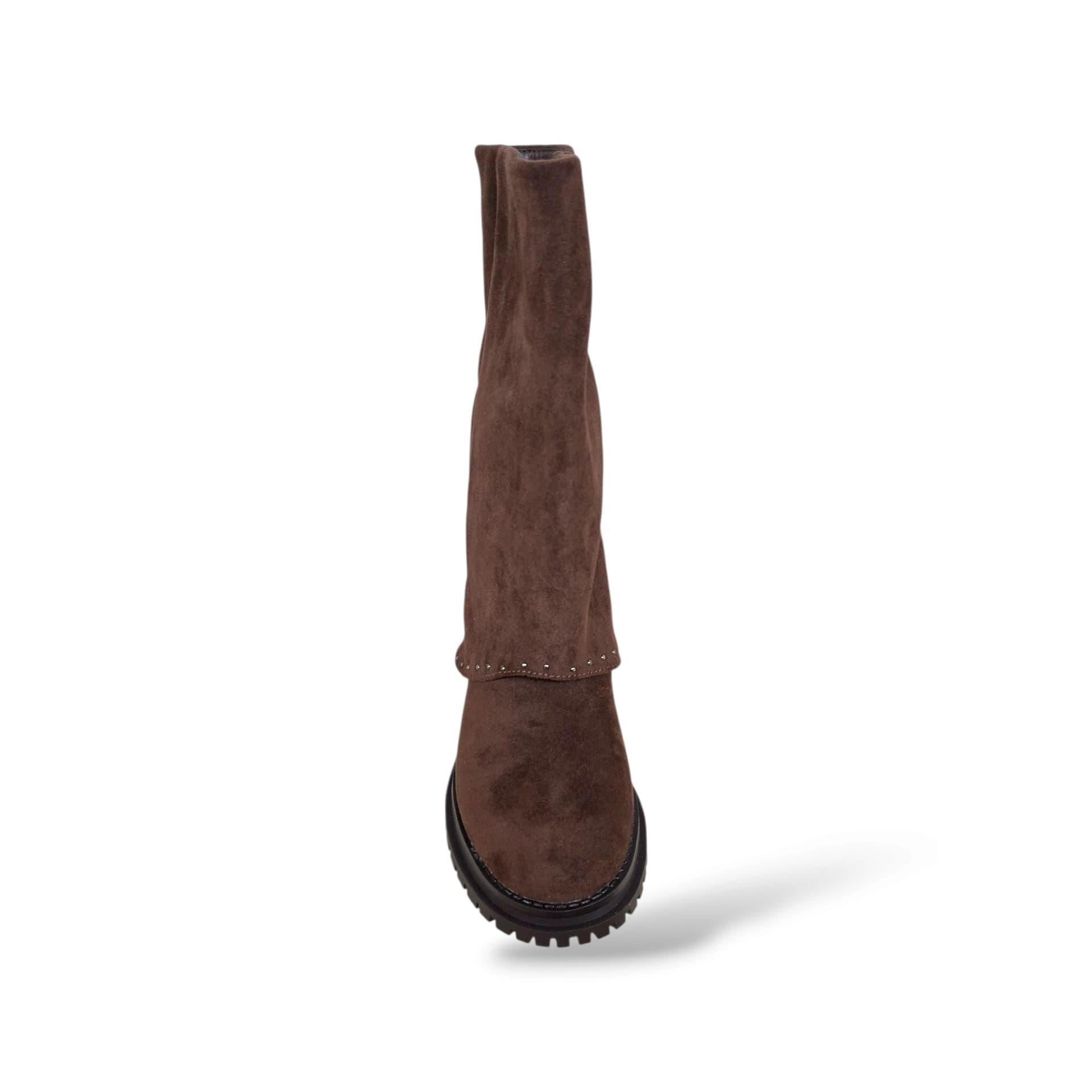 Melania MS65075 Stivali Bambine Ragazze Marrone Nero | Pelle Borchie Rock Zip Laterale Grintoso Trendy Moda Autunno Inverno Versatile Casual Elegante | Taglie 31-36 | Scarpetteria Gica - 4