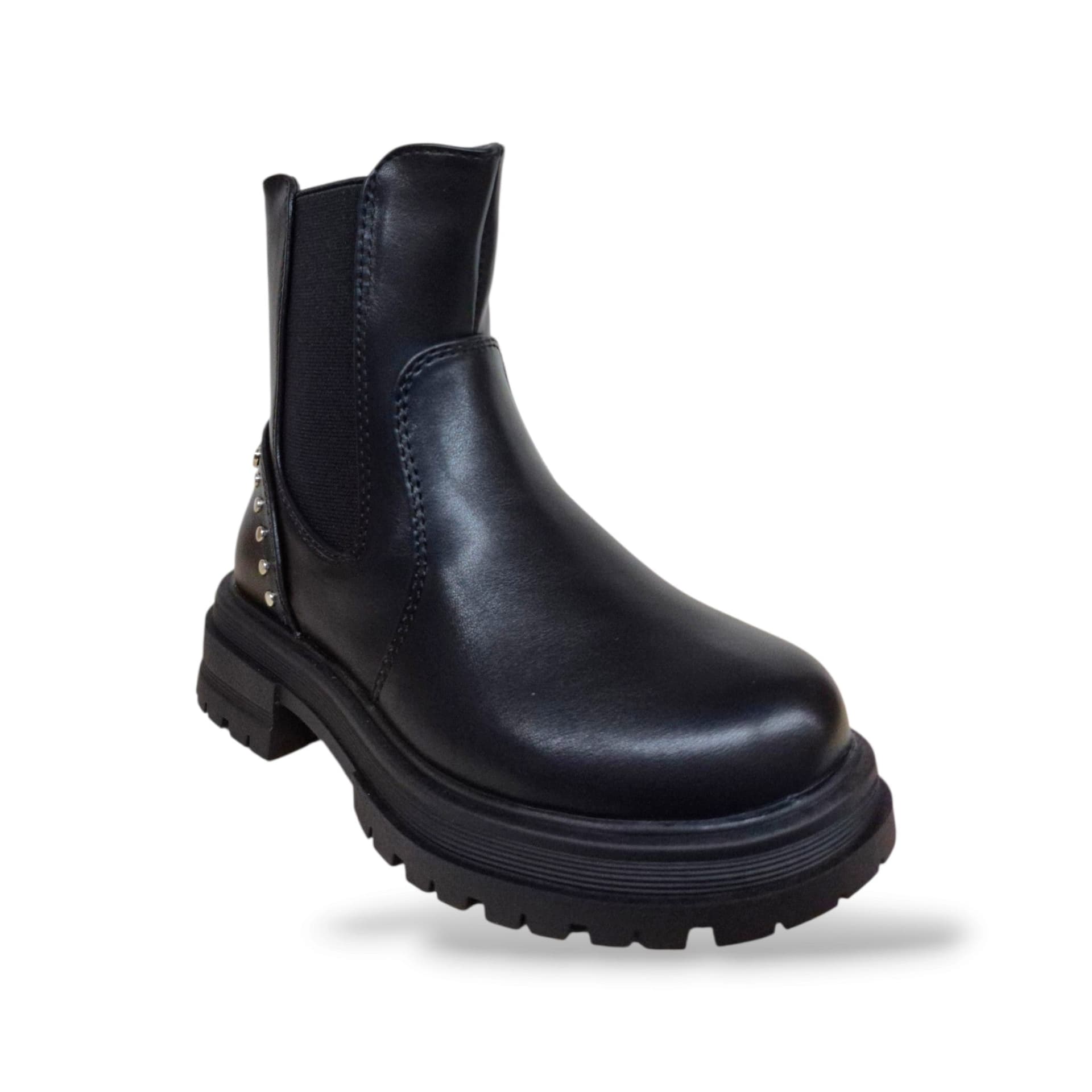Melania MS65054 Stivaletto Bambine Ragazze Nero | Pelle Nera Zip Laterale Versatile Grintoso Moderno Moda Autunno Inverno Scuola Casual Elegante Gamma Completa | Taglie 25-36 | Scarpetteria Gica - 2