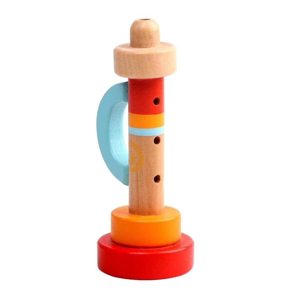 TROMBA IN LEGNO A 3 FORI STRUMENTO A FIATO PER BAMBINI GIOCATTOLO MUSICALE ARTISTICO 32338