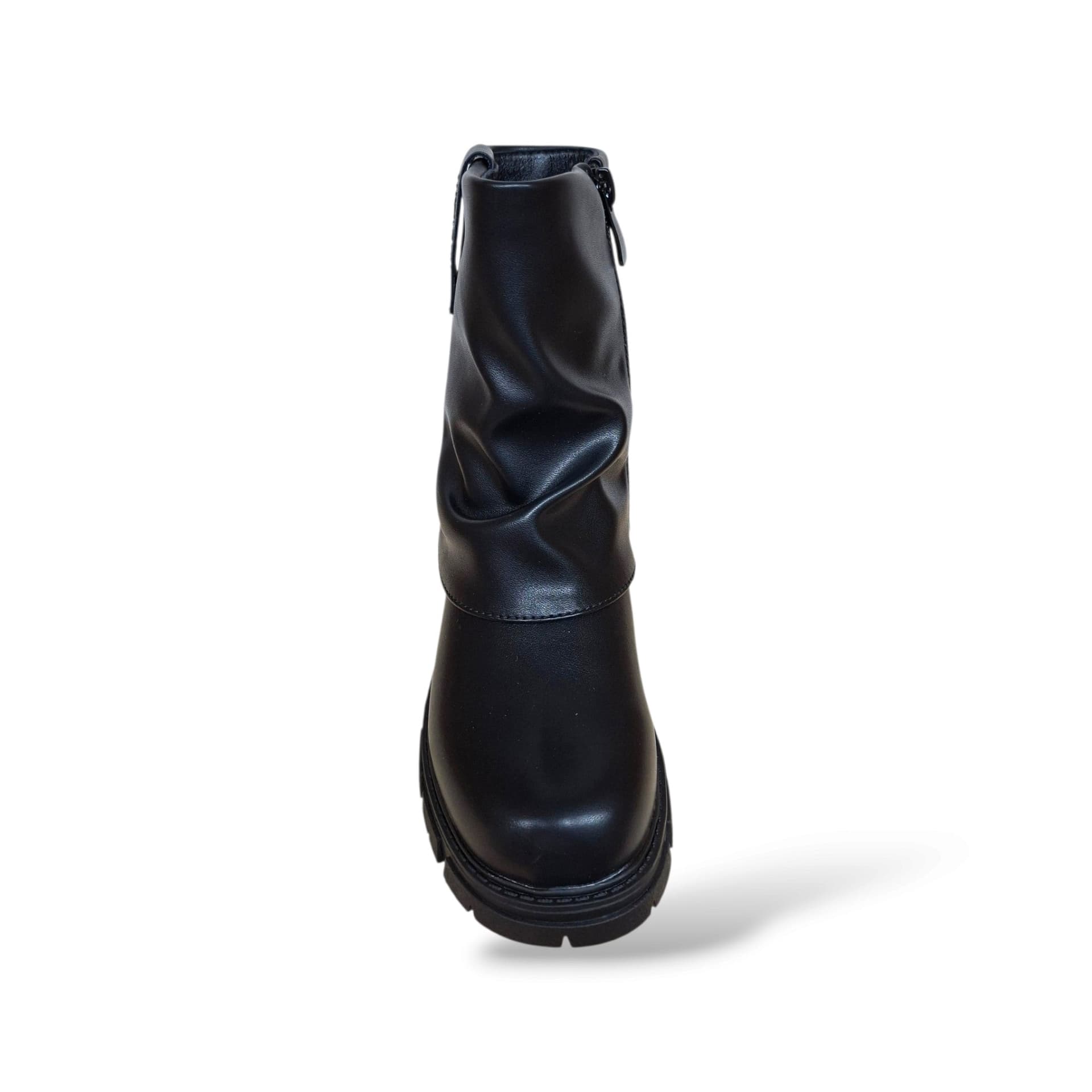 Melania MS65058 Stivaletto Bambine Ragazze Nero | Pelle Nera Classica Zip Laterale Grintoso Versatile Quotidiano Moderno Moda Autunno Inverno Scuola Tempo Libero | Taglie 31-36 | Scarpetteria Gica - 4