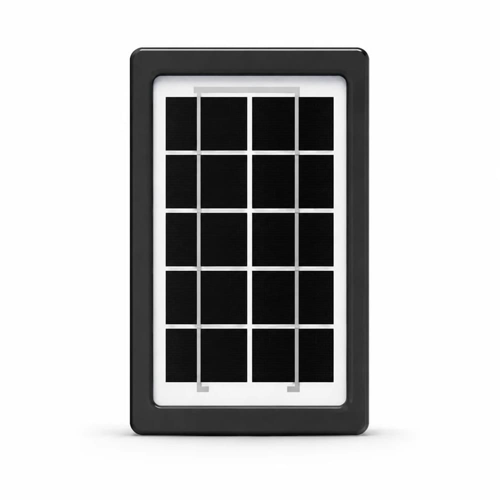 KIT ILLUMINAZIONE PORTATILE PANNELLO SOLARE 3 LAMPADINE LED ALTOPARLANTE RADIO USB BATTERIA - 7
