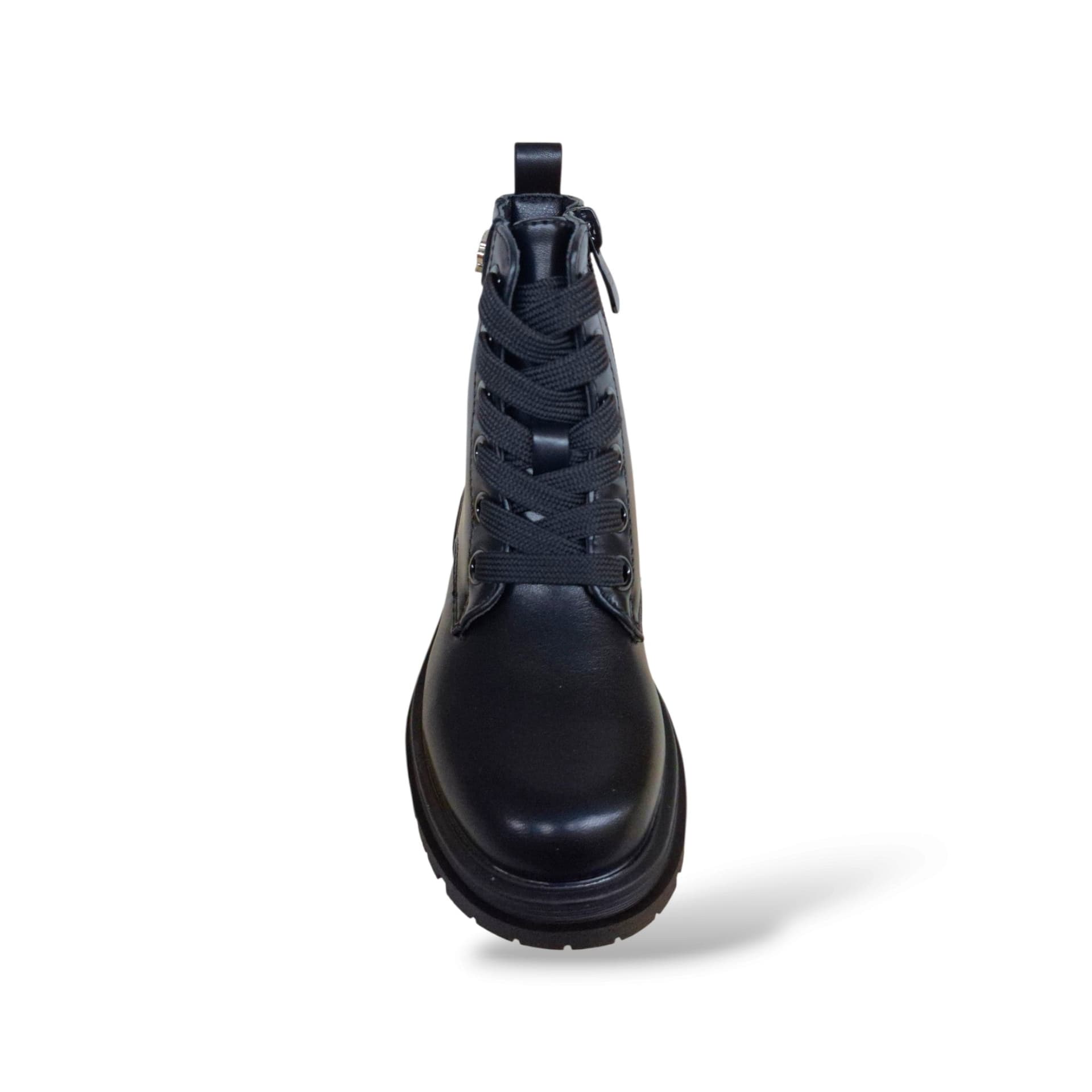 Melania MS65056 Anfibio Bambine Ragazze Nero Pelle | Zip Laterale in Pelle Nera Minimal Rock Autentico Grintoso Essenziale Contemporaneo Moda Autunno Inverno | Taglie 25-36 | Scarpetteria Gica - 4