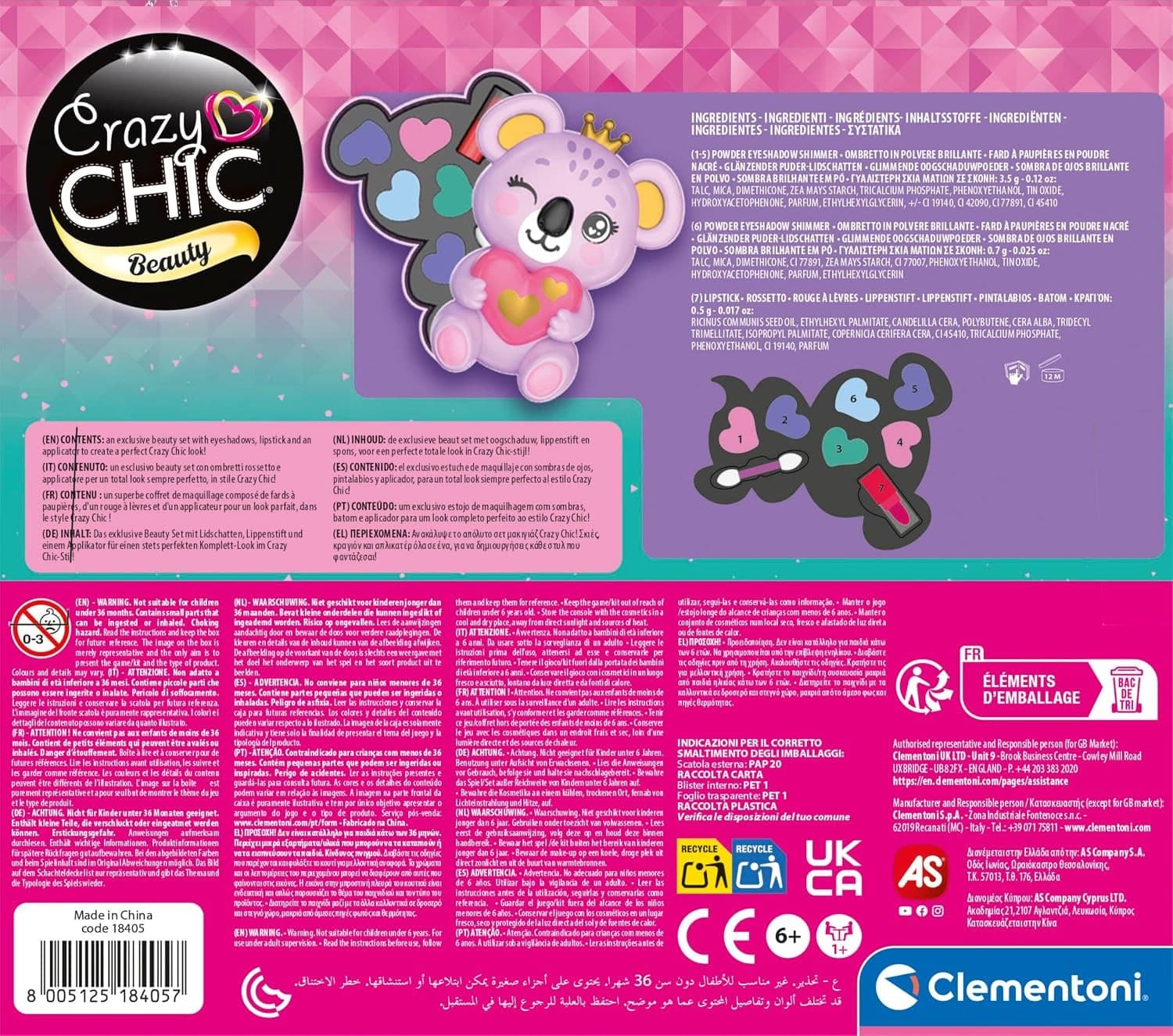Clementoni - Trousse Koala Crazy Chic 18405 - 5