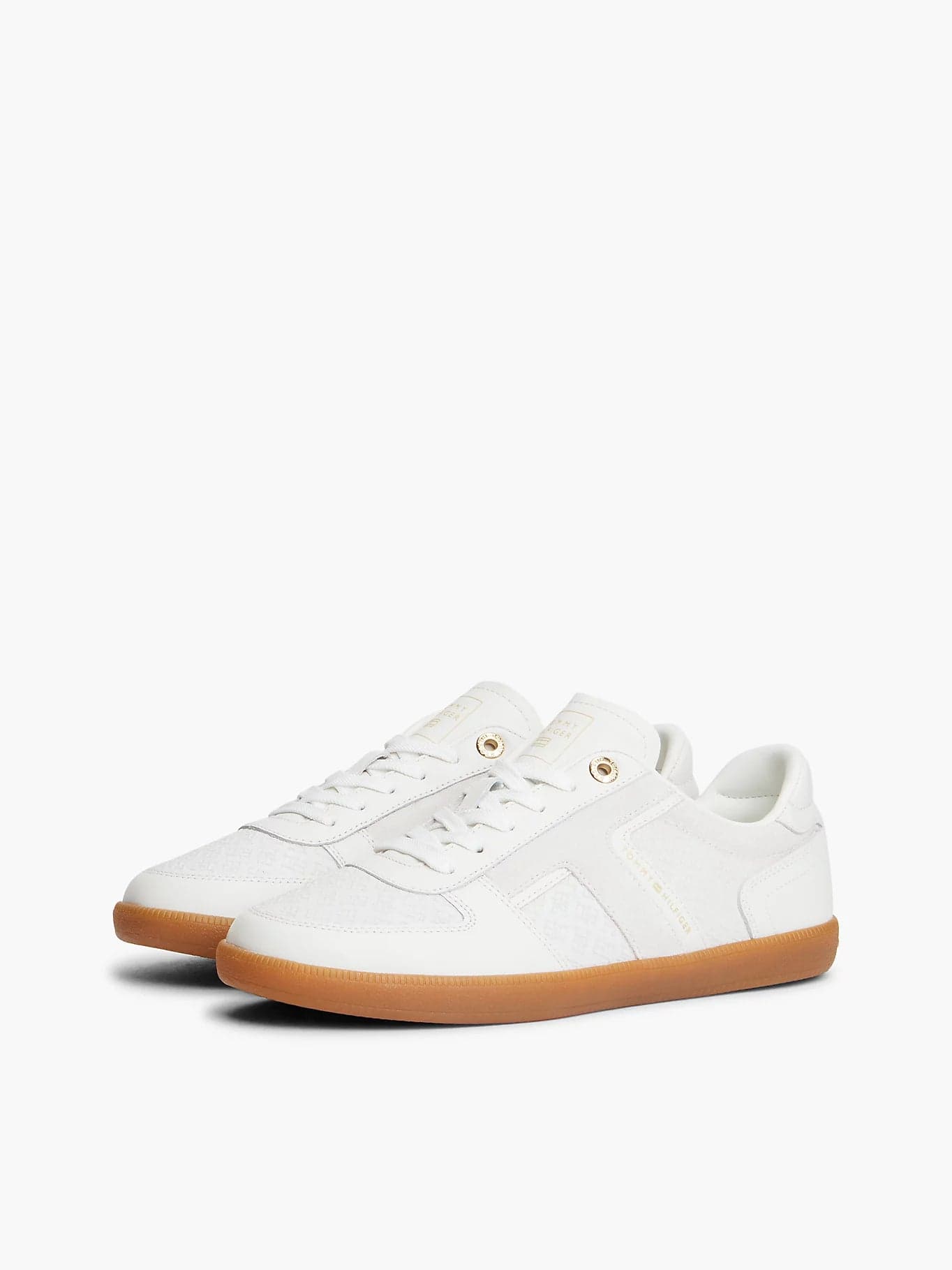 Tommy Hilfiger scarpe donna Sneakers TH Tribeca in pelle con monogrammi TH in rilievo FW0FW09691YBL - 2