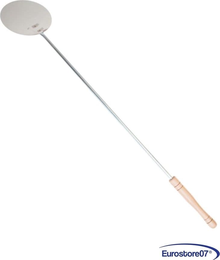 Pala tonda per  pane  pizza in acciaio inox   con manico   ø cm.2x170h.
